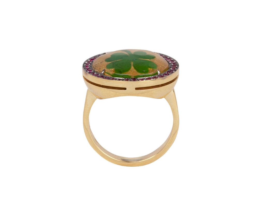 Francesca Villa Ruby Being Crystal Lucky Me Ring Top