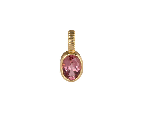 Viltier Pink Tourmaline Oval Magnetic Charm Pendant ONLY
