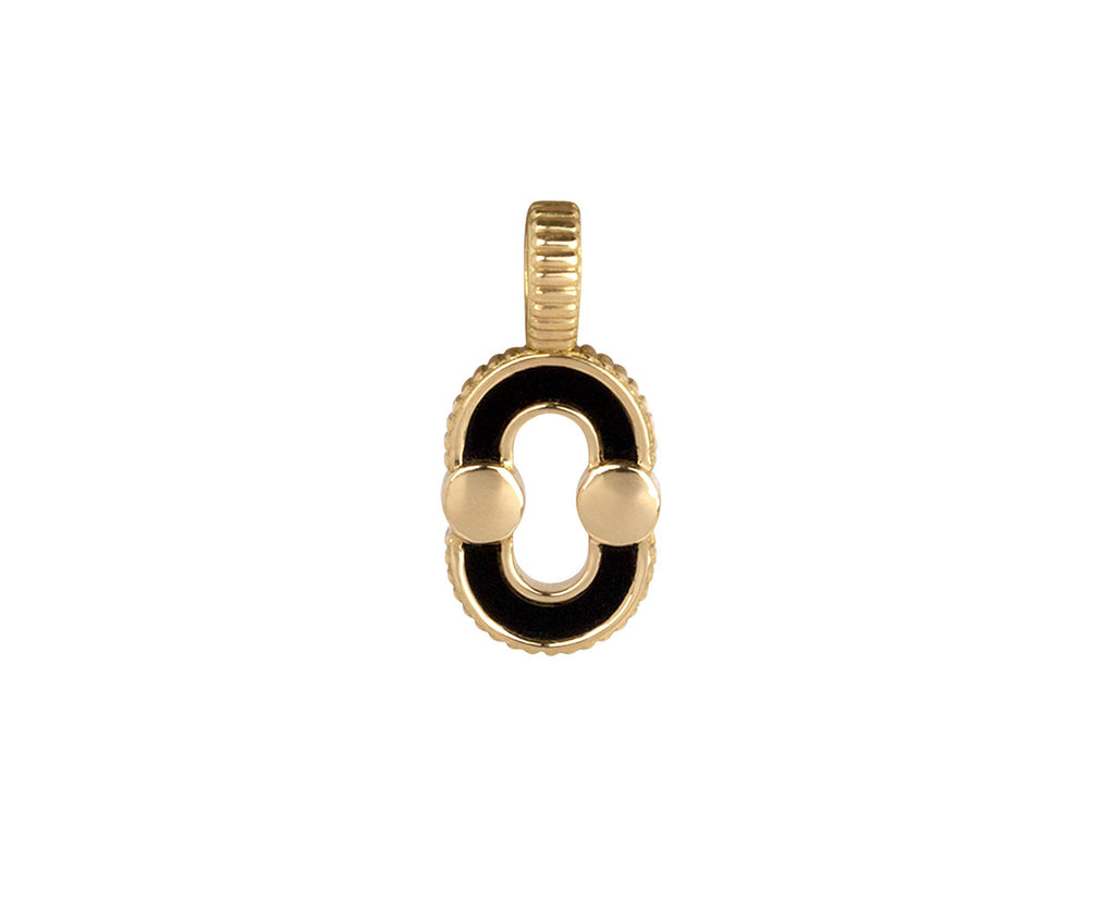 Viltier Black Onyx and Mother-of-Pearl Magnetic Twist Pendant ONLY