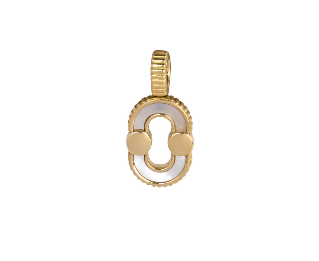 Viltier Black Onyx and Mother-of-Pearl Magnetic Twist Pendant ONLY Back