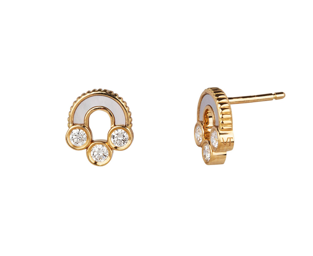 Viltier Mother of Pearl Magnetic Stud Earrings