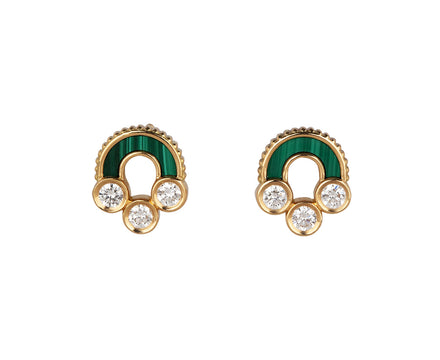 Viltier Malachite Magnetic Stud Earrings