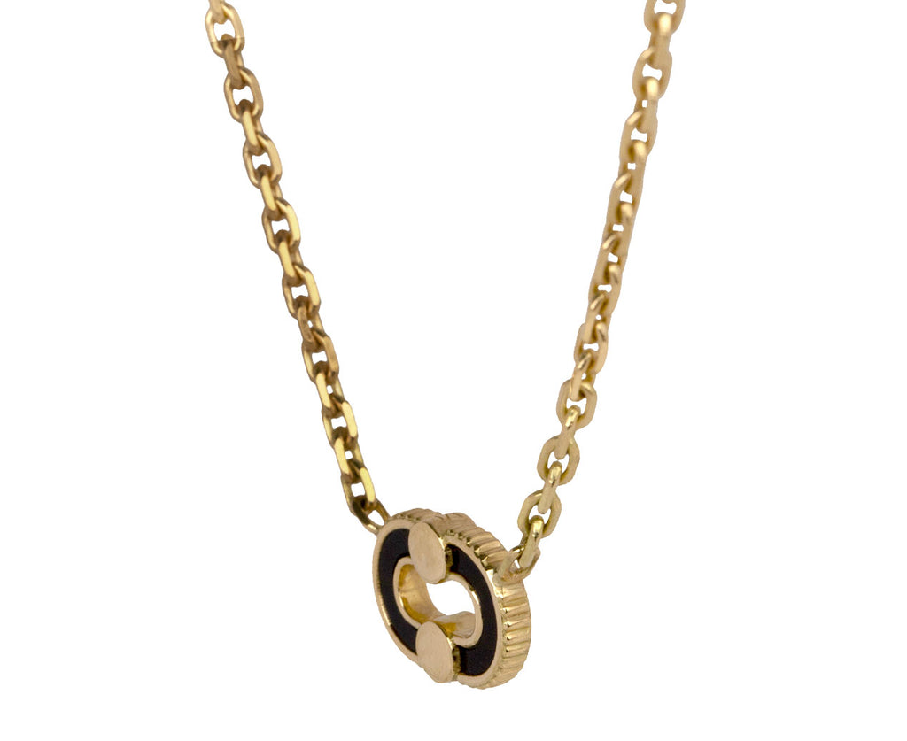 Viltier Mother-of-Pearl and Black Onyx Magnetic Necklace Other Side View