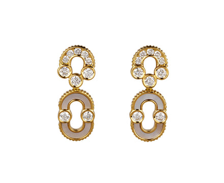 Viltier Mother-of-Pearl and Diamond Magnetic Solo Earrings