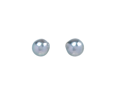 Gray Baroque Akoya Pearl Stud Earrings - TWISTonline 