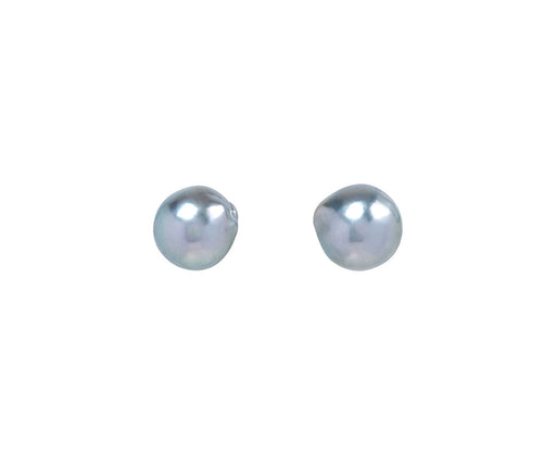 Gray Baroque Akoya Pearl Stud Earrings - TWISTonline 
