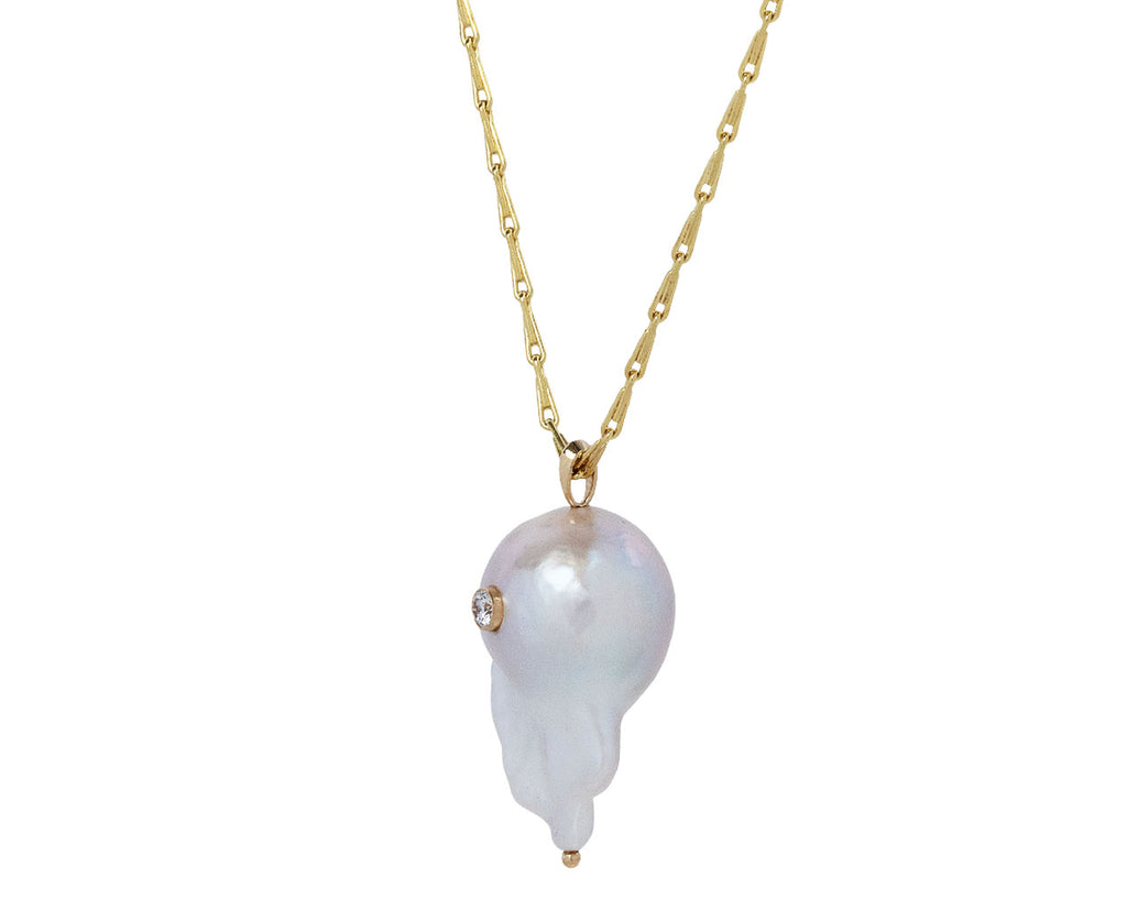 Baroque Pearl and Diamond Kenna Pendant Necklace