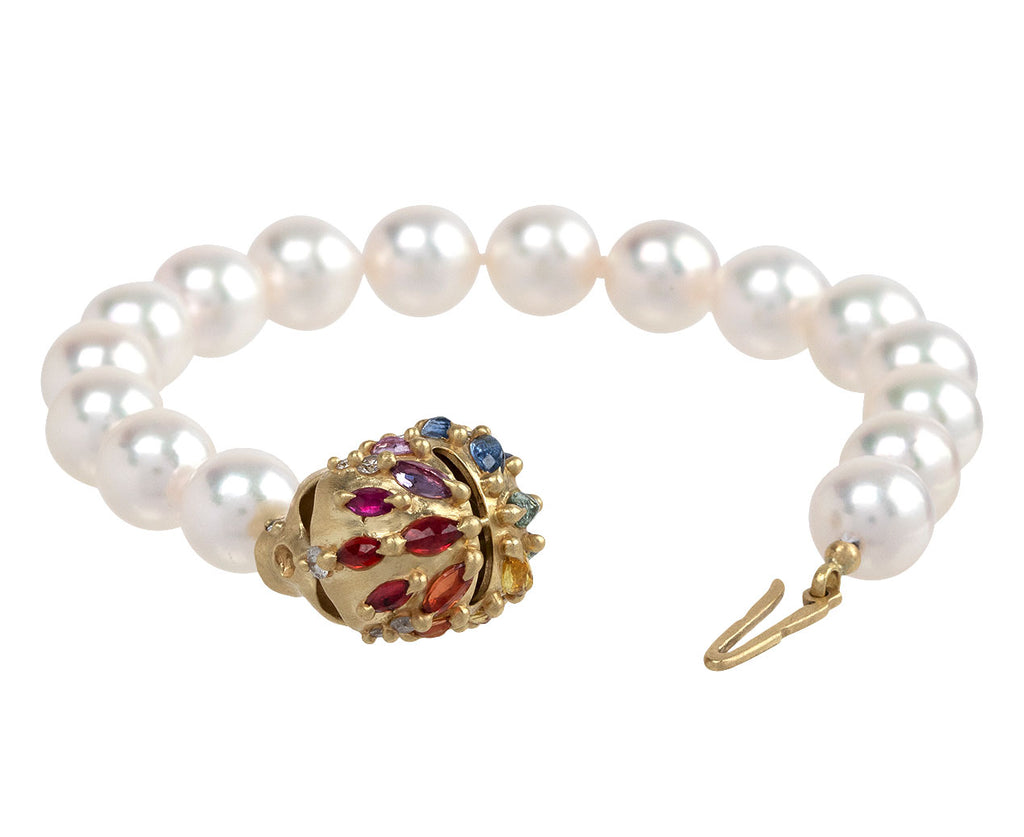 Polly Wales Enchanted City Pearl Bracelet Clasp Out