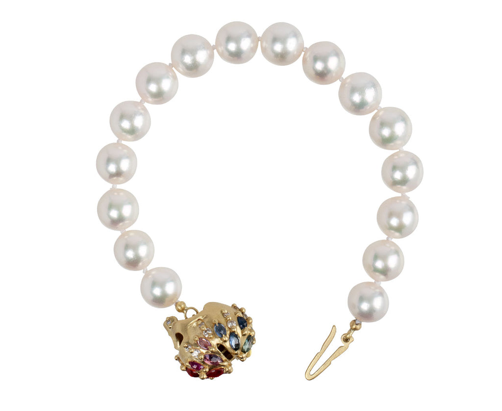 Polly Wales Enchanted City Pearl Bracelet Top View