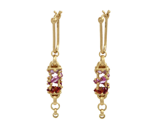 Polly Wales Plum Blossom Long Fontaine Bar Earrings