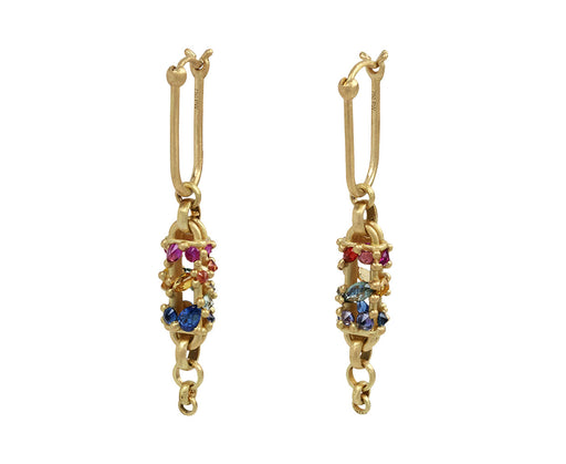 Polly Wales Rainbow Long Fontaine Bar Earrings