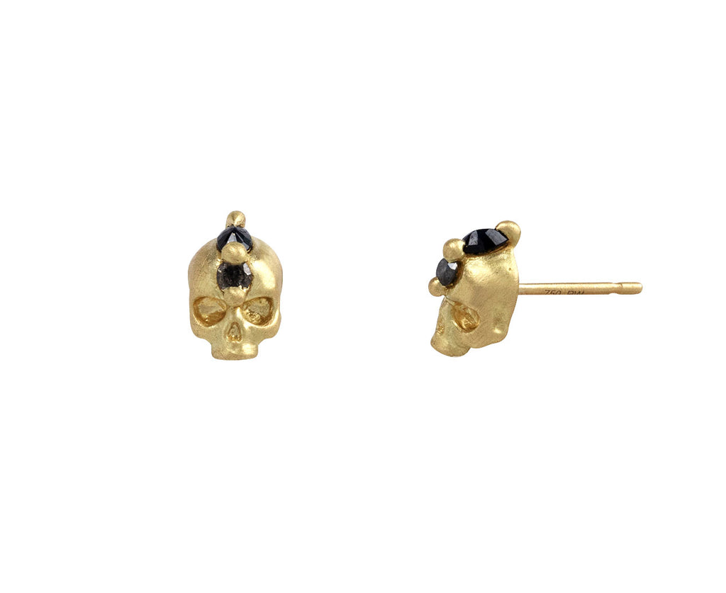 Black diamond sales skull earrings