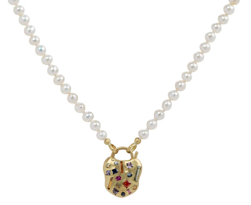 Polly Wales Small Harlequin Coeur de Confetti Pearl Necklace