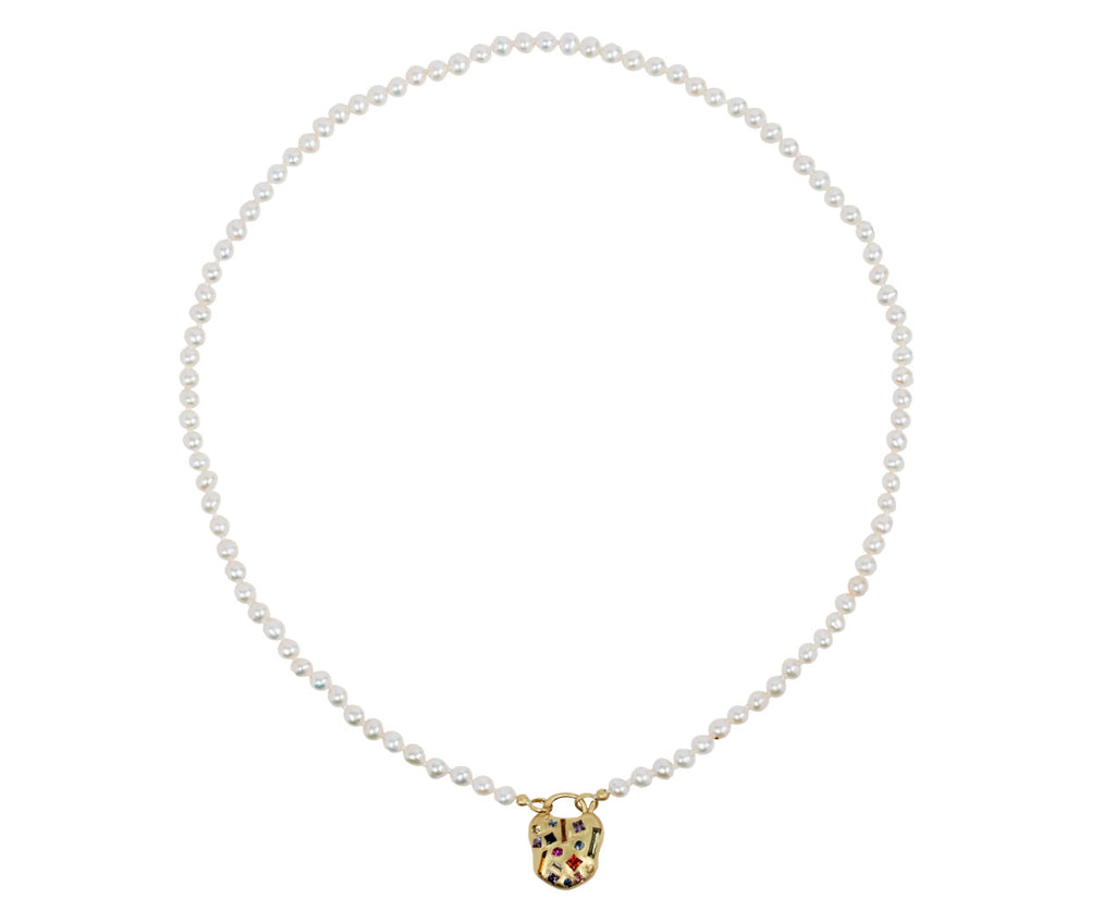 Polly Wales Small Harlequin Coeur de Confetti Pearl Necklace Full Necklace
