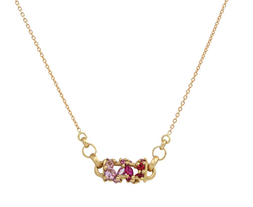 Polly Wales Plum Blossom Horizontal Fontaine Bar Necklace