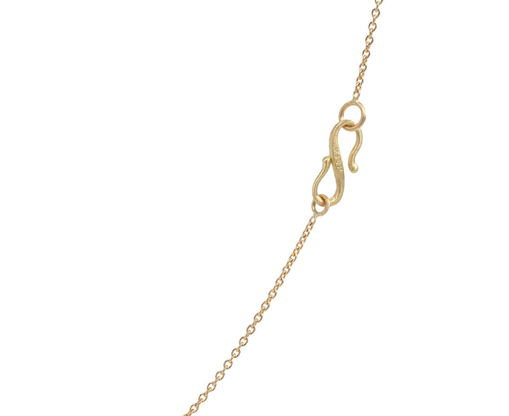 Polly Wales Rainbow Sapphire Horizontal Fontaine Bar Necklace Clasp