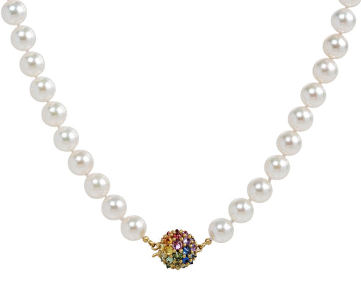 Polly Wales Medium Rainbow Sputnik Pearl Necklace