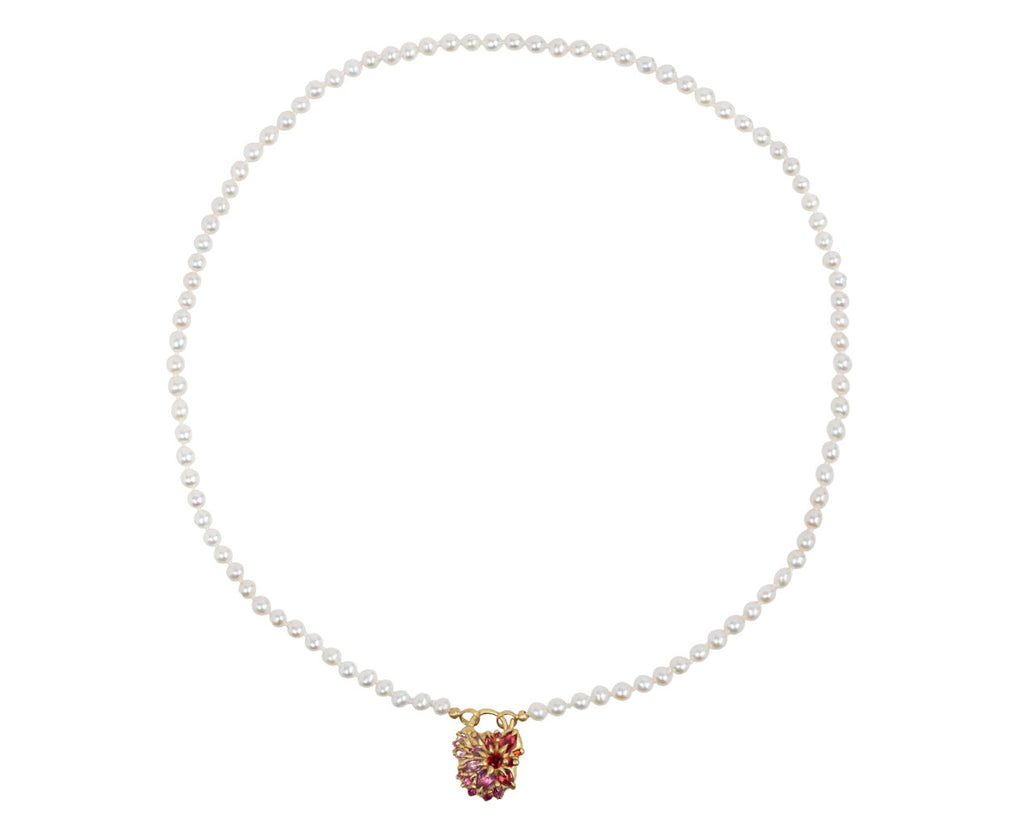 Polly Wales Plum Blossom Petite Coeur de Fantaisie Pearl Necklace Full Necklace