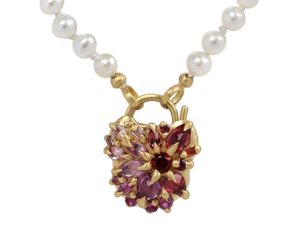 Polly Wales Plum Blossom Petite Coeur de Fantaisie Pearl Necklace Pendant