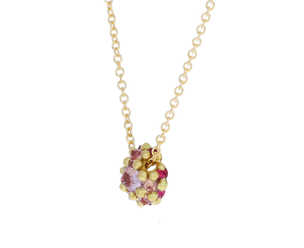 Pink Sapphire Small Sputnik Pendant Necklace