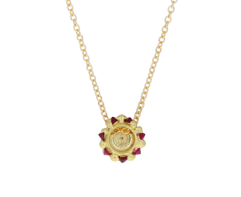Pink Sapphire Small Sputnik Pendant Necklace