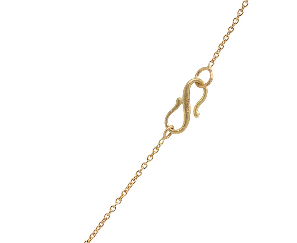 Polly Wales Rainbow Sapphire Vertical Fontaine Bar Pendant Necklace Clasp