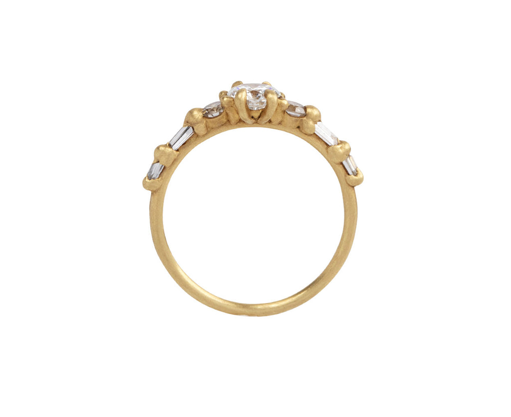 Audrey Triple Round Diamond Solitaire Ring