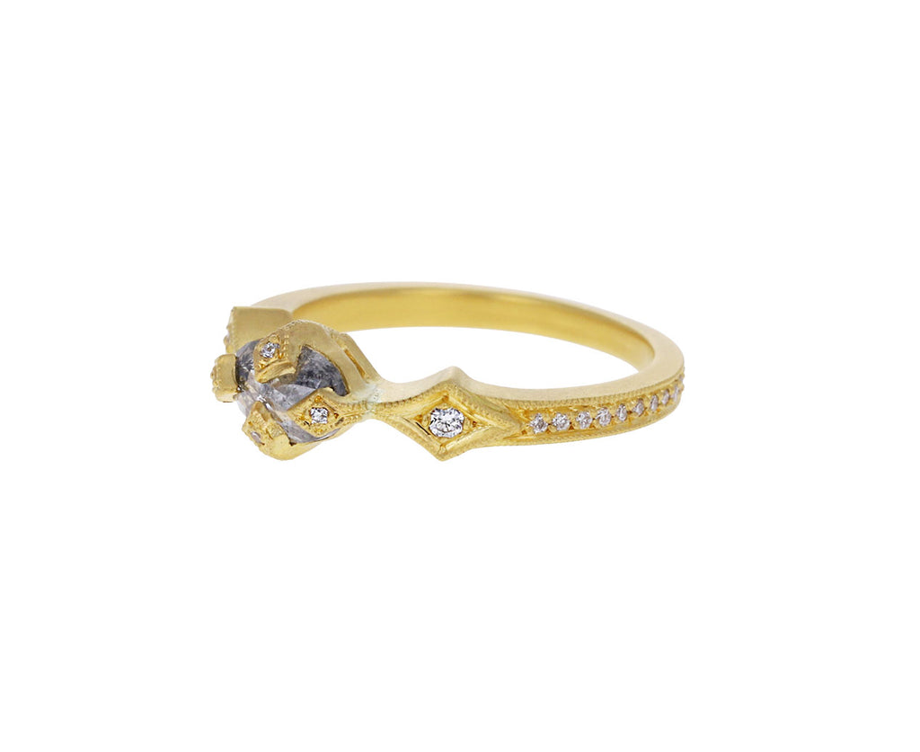 Rustic Diamond Antique Prong Solitaire