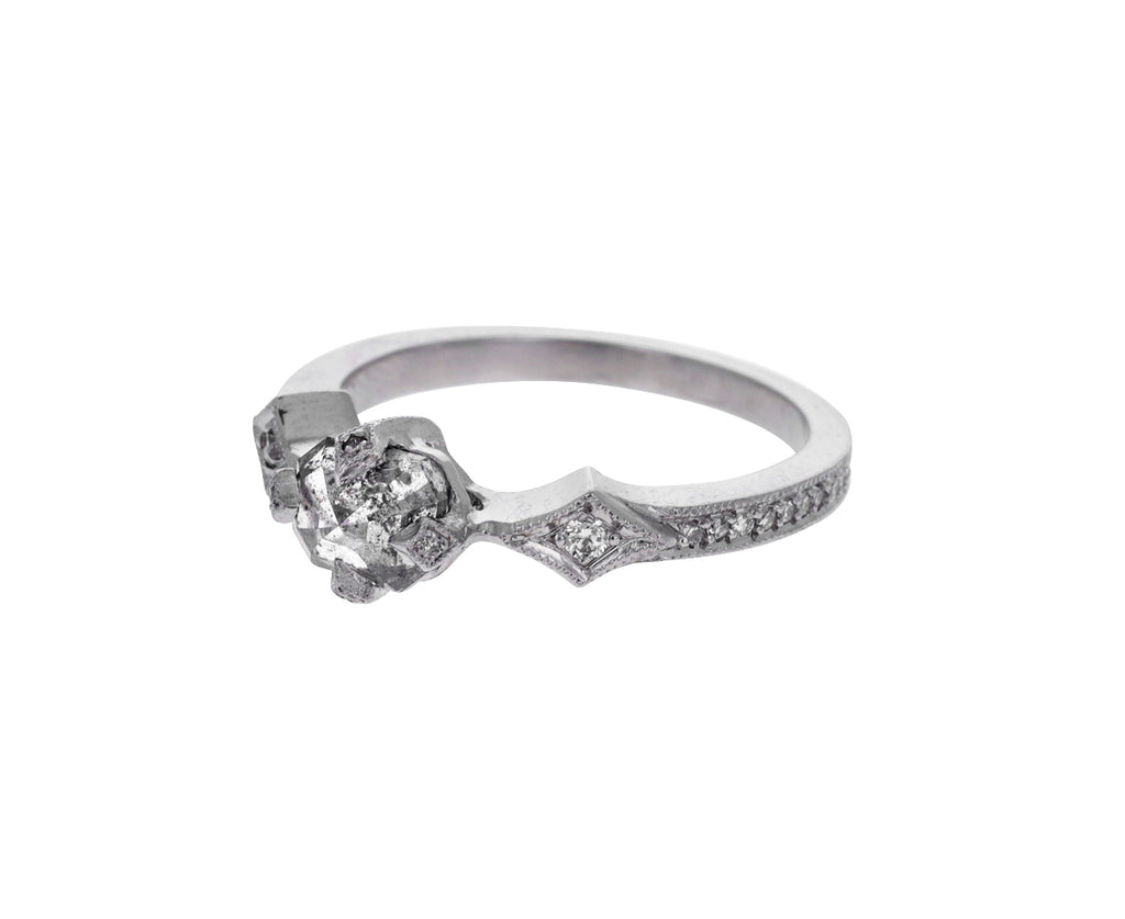 Rosecut Diamond Antique Prong Solitaire Ring