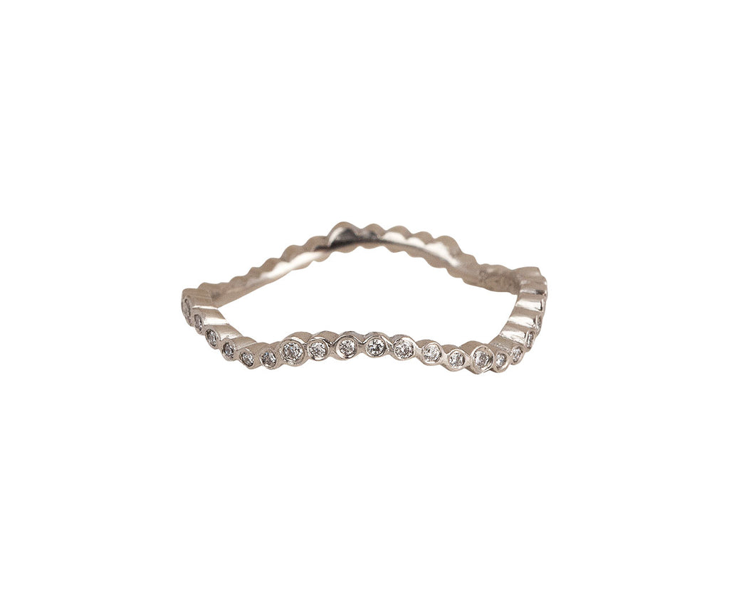 Cathy Waterman Platinum and Diamond Scallop Band