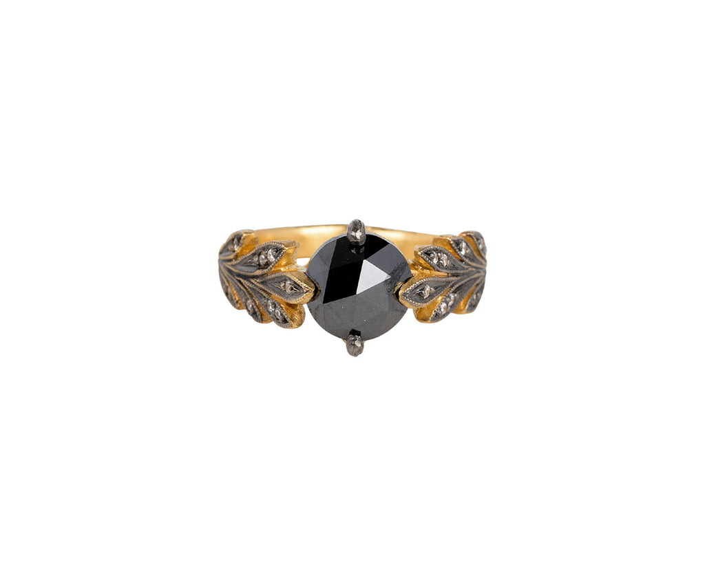 Cathy Waterman Black Diamond Leafside Ring
