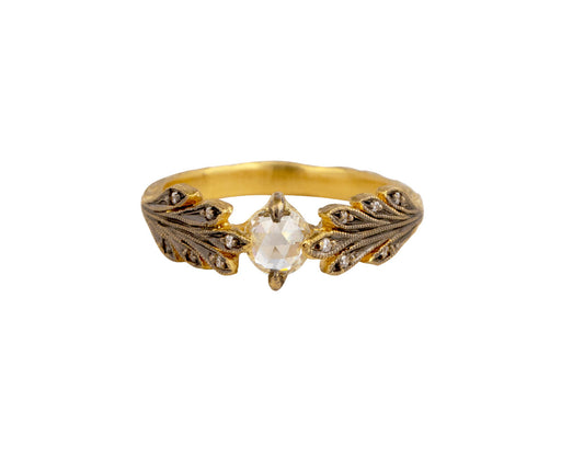 Moghul Diamond Leaf Side Ring