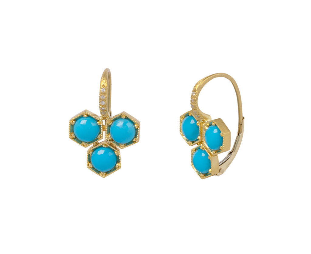 Turquoise Hex Earrings