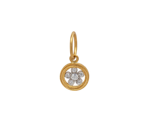 Double Milgrain Daisy Charm Pendant