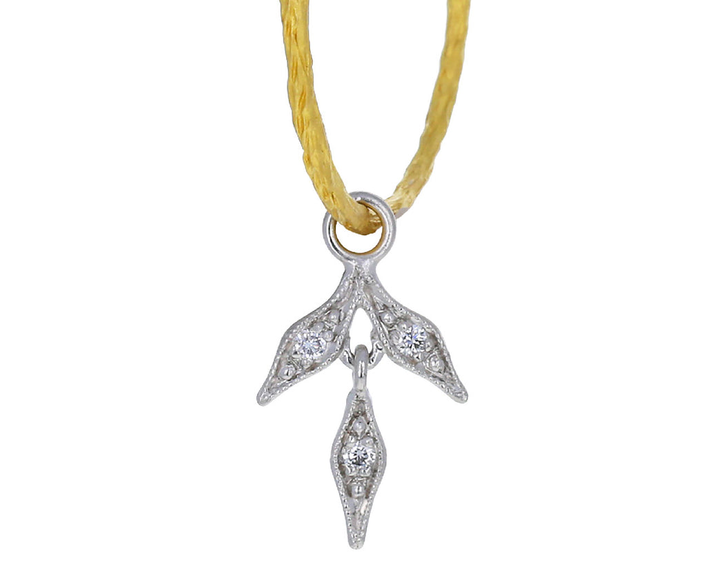 Branched Hoops with Platinum Leaf Dangles