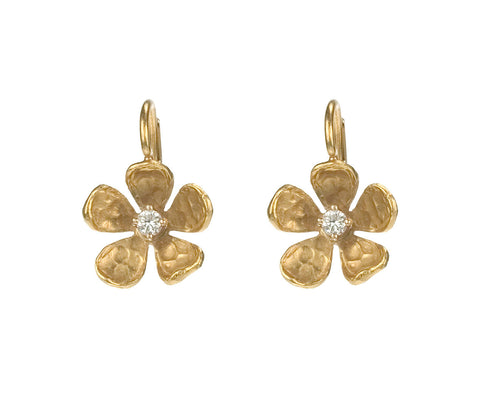 Gold Violet Earrings - TWISTonline 