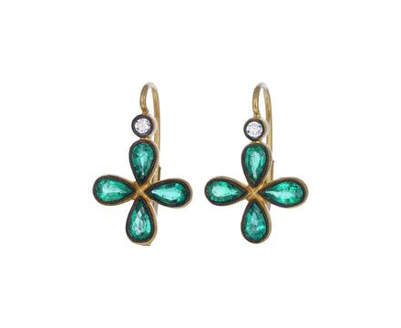 Emerald Star Earrings