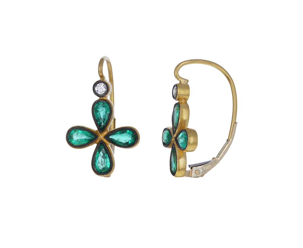 Emerald Star Earrings