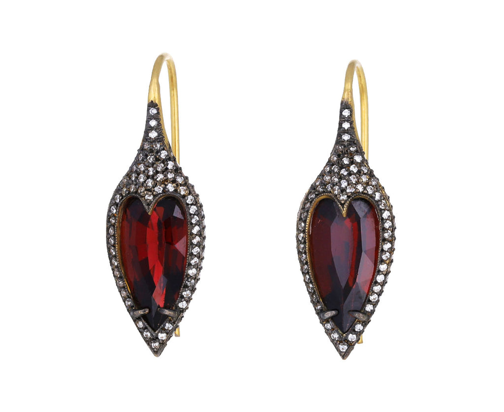Garnet Jeweled Thorn Earrings