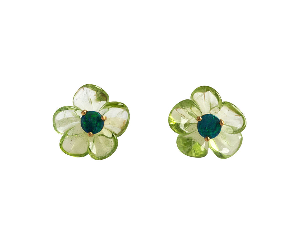 Peridot hotsell flower earrings