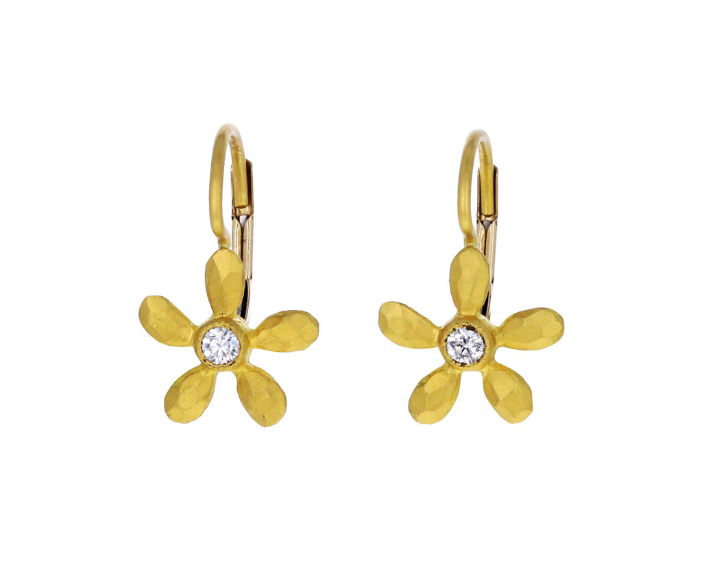 Small Diamond Daisy Earrings