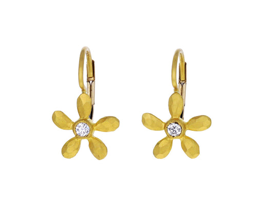 Small Diamond Daisy Earrings