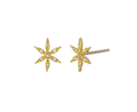 Gold Star Flower Earrrings - TWISTonline 