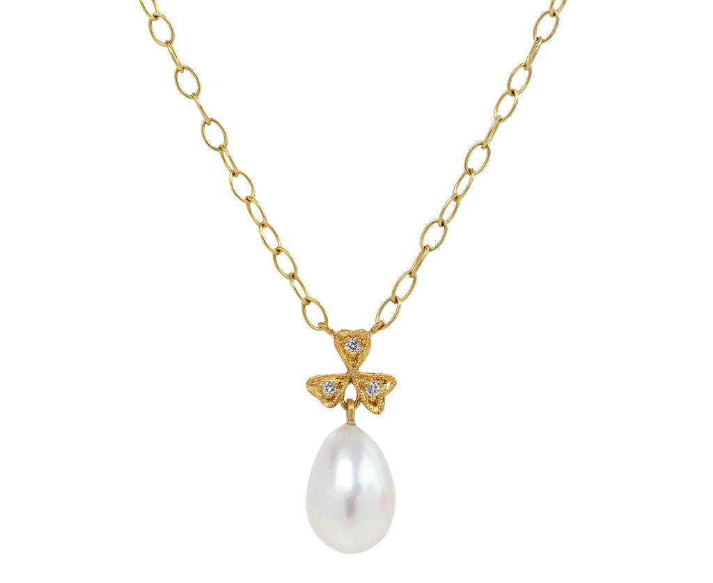 Cathy Waterman Freshwater Pearl Wildflower Pendant Necklace