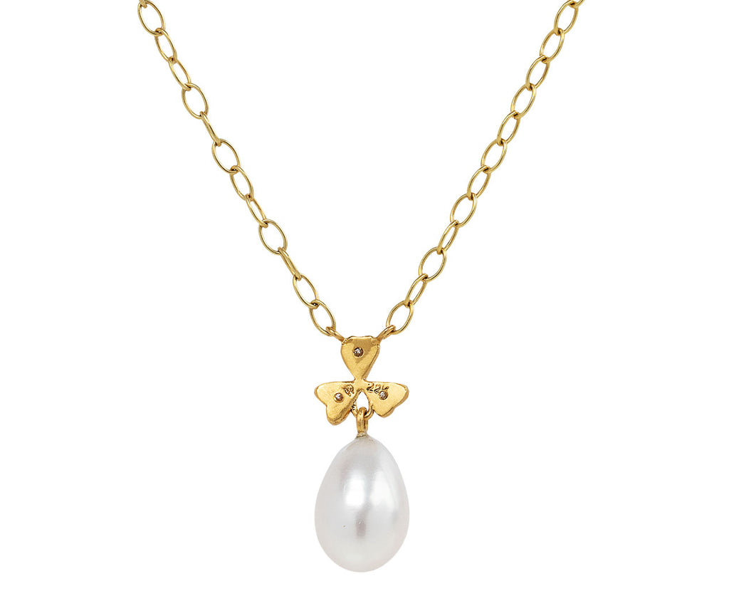 Cathy Waterman Freshwater Pearl Wildflower Pendant Necklace Back