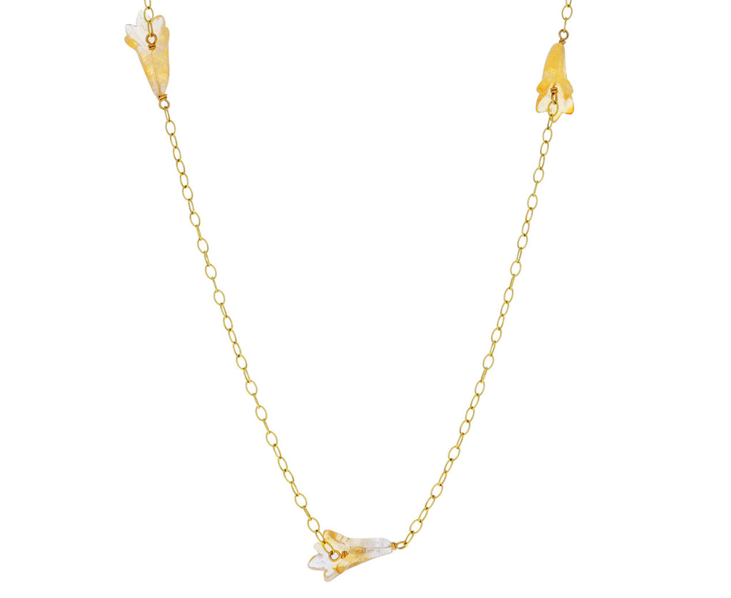 Cathy Waterman Citrine Morning Glory Necklace