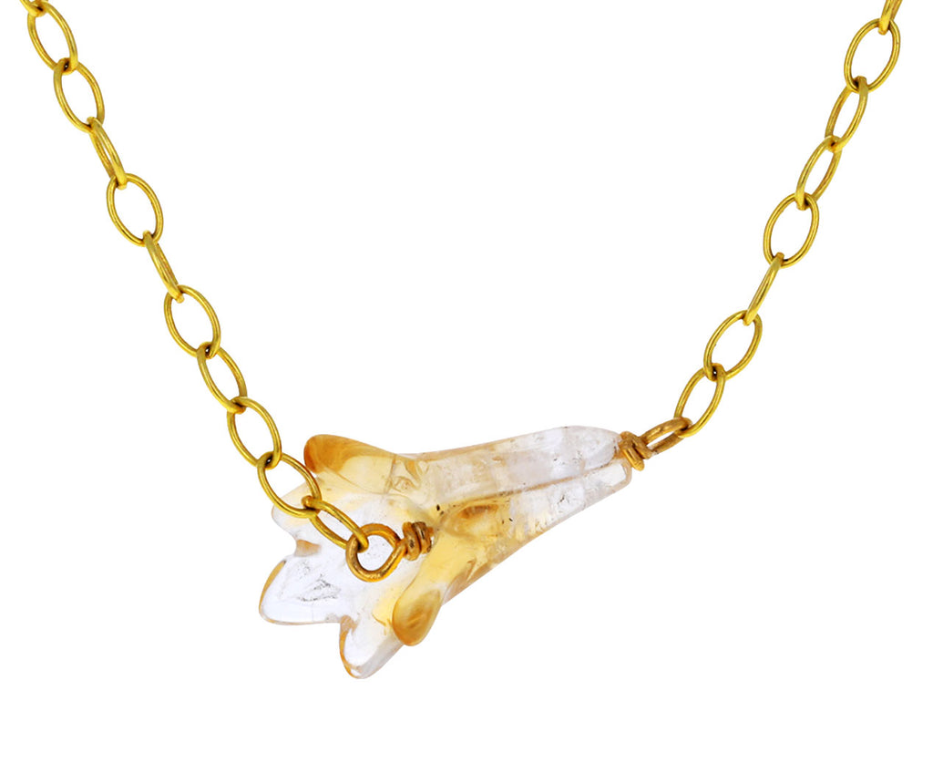 Cathy Waterman Citrine Morning Glory Necklace