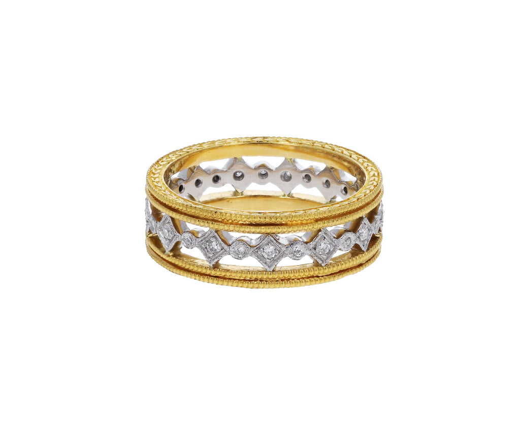 Double Milgrain Geometric Band