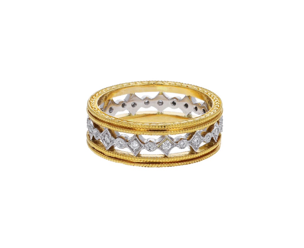 Double Milgrain Geometric Band