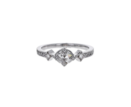 Rose Cut Diamond Antique Prong Solitiare